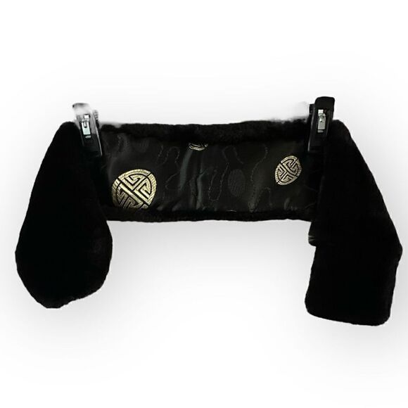 F.L.A.G. Accessories faux fur collar scarf black acrylic, polyester lining 4x28 - Picture 5 of 5